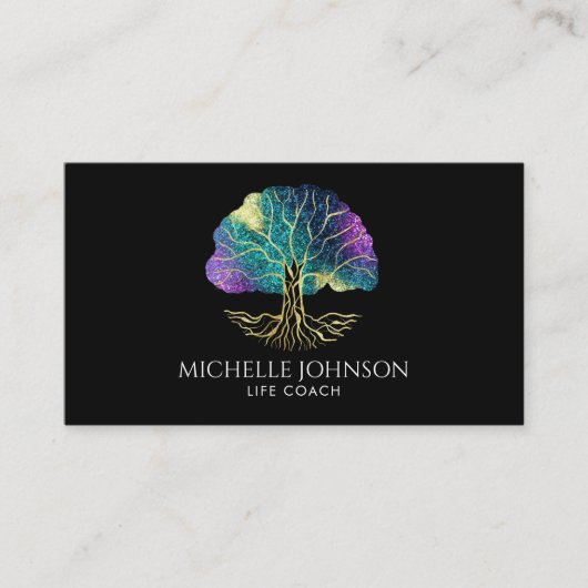 Boom van Life Coach-evenement Planner Yoga-leraar Visitekaartje (Voorkant)