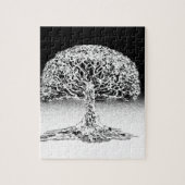 Boom van Life Coral Reef Black en White Legpuzzel (Verticaal)