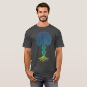 Boom van Life DNA Science Genetics Earth Day Blue T-shirt (Voorkant volledig)