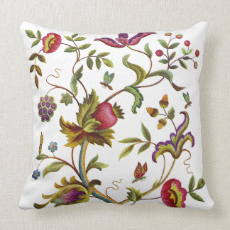 Boom van Life Faux Jacobean Embroidery Pillow Kussen