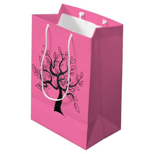 Boom van Life Gift Bag - Aangepaste kleuren Medium Cadeauzakje (Achterkant Gekanteld)