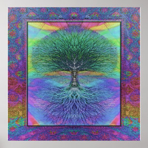 Boom van Life Hope en Peace Poster