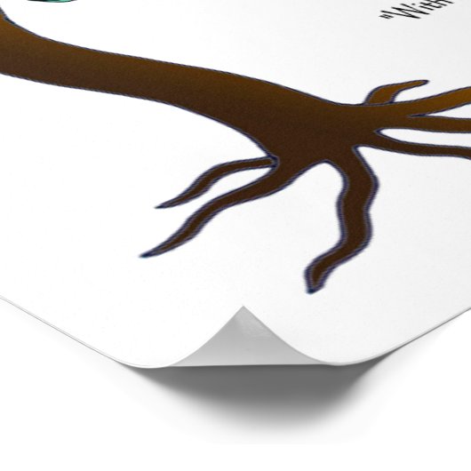 Boom van Life Ketubah, blanco Poster (Hoek)