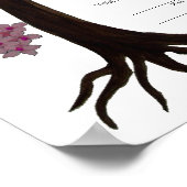 Boom van Life Ketubah & pomegranaten, portret (rw) Poster (Hoek)