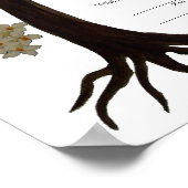 Boom van Life Ketubah & pomegranaten, portret (sw) Poster (Hoek)