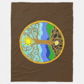 Boom van Life Mandala Fleece Deken (Voorkant)