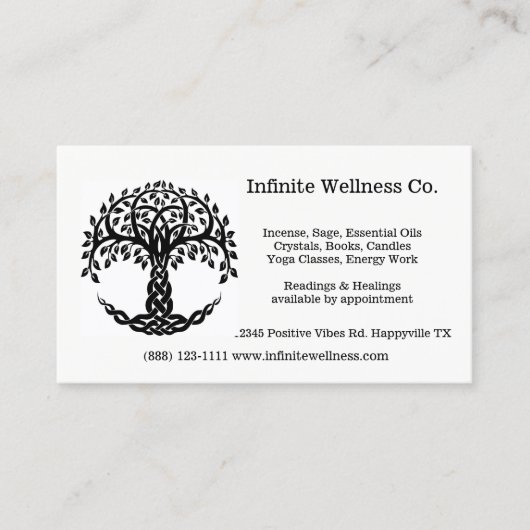 Boom van Life Metaphysical Bookstore-cadeaus Visitekaartje (Voorkant)