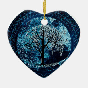 Boom van Life Midnight Sky Keramisch Ornament