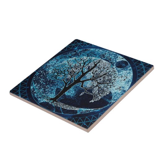 Boom van Life Midnight Sky Tegeltje (Zijkant)