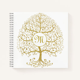 Boom van Life Monogram Modern Gold Luxury Notitieboek
