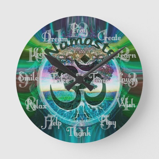 Boom van Life Namaste Ronde Klok (Voorkant)