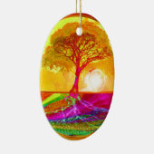 Boom van Life Sunrise Keramisch Ornament (Rechts)