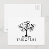Boom van LIfe, wervelkolom, Pomegranaten Zazzle.pn Briefkaart (Voorkant / Achterkant)