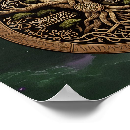Boom van Life Yggdrasil Poster (Hoek)