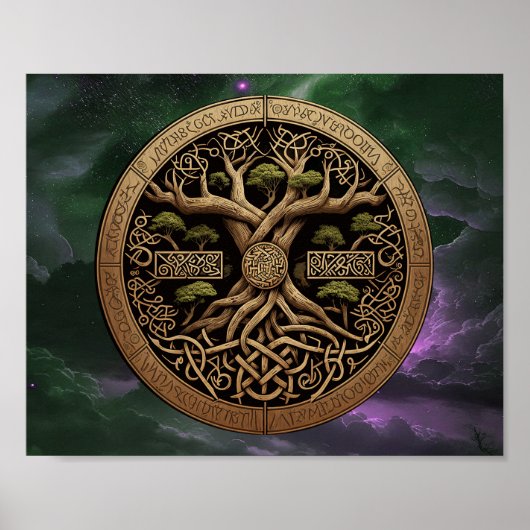 Boom van Life Yggdrasil Poster (Voorkant)