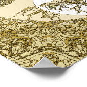 Boom van Life Yin Yang Gold Mandala Poster (Hoek)