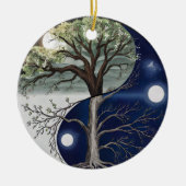 Boom van Life Yin Yang Keramisch Ornament (Voorkant)