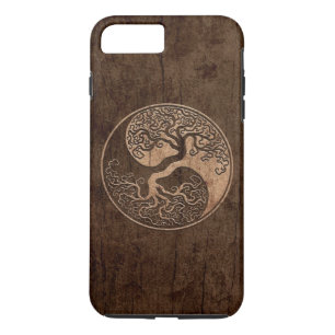 Boom van Life Yin Yang met het effect van houtkorr Case-Mate iPhone Case