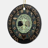 Boom van Life Yin Yang Peace Keramisch Ornament (Links)