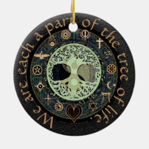 Boom van Life Yin Yang Peace Keramisch Ornament