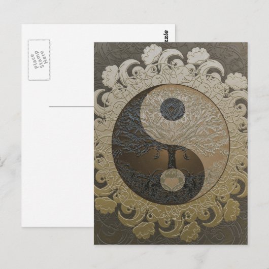 Boom van Life Yin Yang van Amelia Carrie Briefkaart (Voorkant / Achterkant)