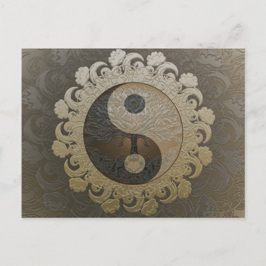 Boom van Life Yin Yang van Amelia Carrie Briefkaart (Voorkant)
