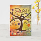 Boom van Mooi het Schilderen van de Regenboog van Kaart (Gele Bloem)