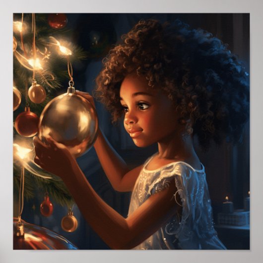 Boom van Reflecties: Afrikaans Amerikaans Meisje Poster (Voorkant)