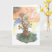boom van rozen (wenskaart) kaart (Gele Bloem)