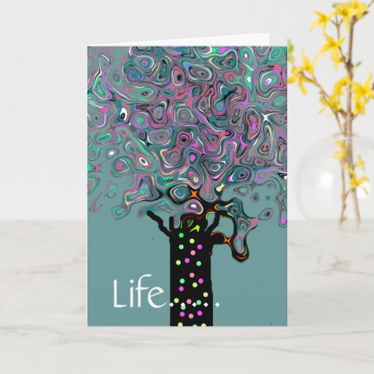 boom van steun kaart (Gele Bloem)