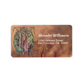 Boom van Tule Oaxaca OAX1 Adres Etiket (Voorkant)