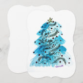 Boom van vreugde hoop vrede liefde feestdagenkaart (Voorkant / Achterkant)