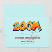 Boom verjaardagsfeestje kaart (Voorkant / Achterkant)