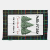 Boom Verse Kerstboom Vakantie Thuis Theedoek (Horizontaal)