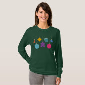 Boom versieren met bordspellen Dames T-shirt (Voorkant volledig)