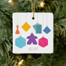 Boom versieren met bordspellen keramische kerstbal keramisch ornament