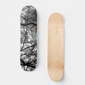 Boom vertakt op wit persoonlijk skateboard (Voorkant)