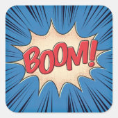Boom! Vierkante Sticker (Voorkant)