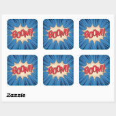 Boom! Vierkante Sticker (Vel)