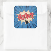 Boom! Vierkante Sticker (Tas)