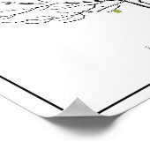 Boom vingerafdruk Rustige glansgans Poster (Hoek)