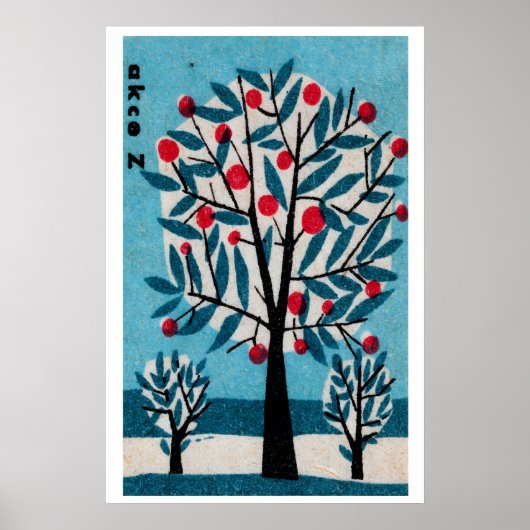 Boom vol rode appels - Matchbox Print (Voorkant)