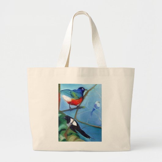 Boom vol vogels 2012 grote tote bag (Voorkant)