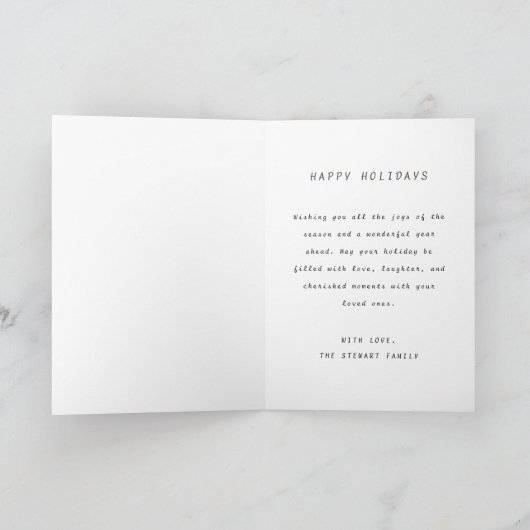 Boom Vrolijk Kerstbos Groene Vakantie Kaart (Binnen)