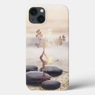 Boom Vrouwen Silhouet Zen Stenen Case-Mate iPhone Case
