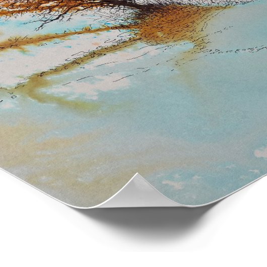 Boom Waterverf Art Print (Hoek)