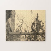 Boom, waterweg, bergen Natuur Scene Puzzle Legpuzzel (Horizontaal)