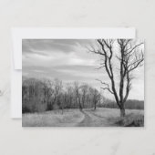 Boom Weg Rustic Country Wedding Invitations Kaart (Achterkant)