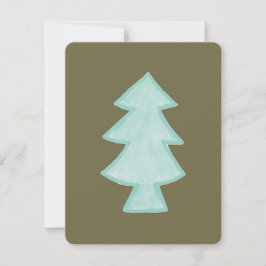 Boom Wenskaart Handgeschetst Feestdagenkaart