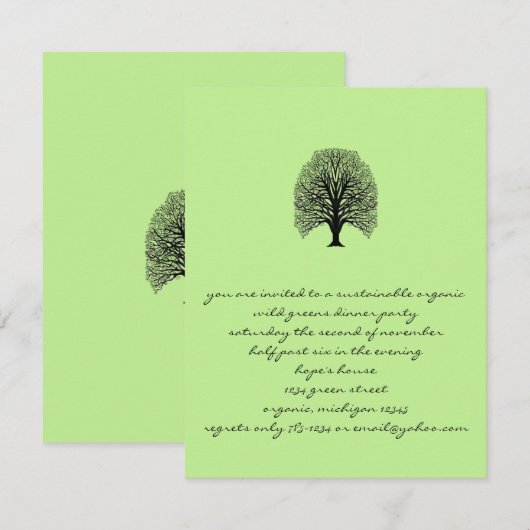 Boom-wervelinnodigingen Kaart (Voorkant / Achterkant)